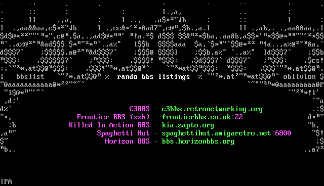 Random BBS list